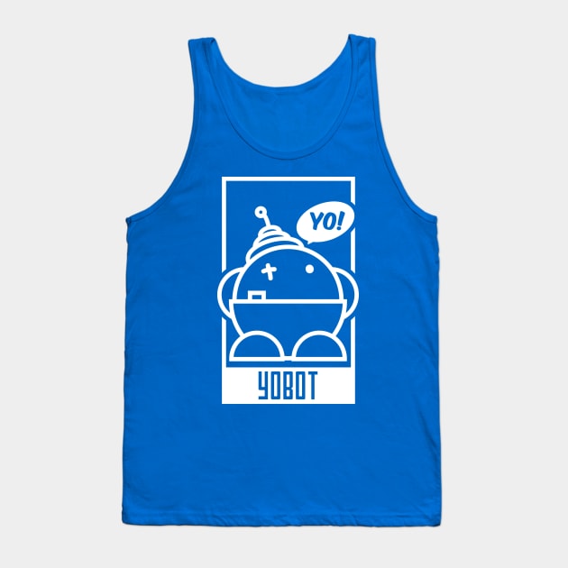 Yobot! Frame - White Ink Tank Top by Crossight_Overclothes